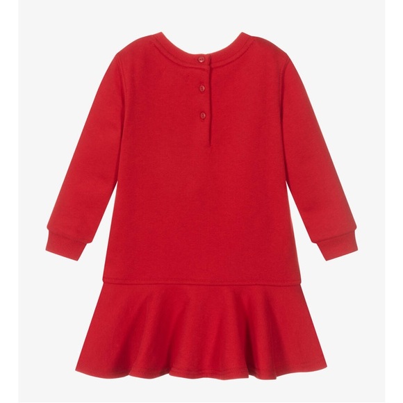 Ralph Lauren Sweatshirt Bear Ski Baby Girl Dress - Picture 5 of 7